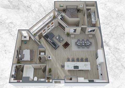 Two bedroom penthouse